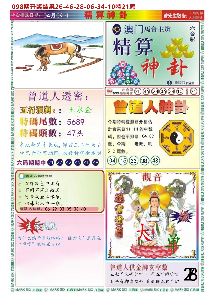 澳门精算神卦 第99期