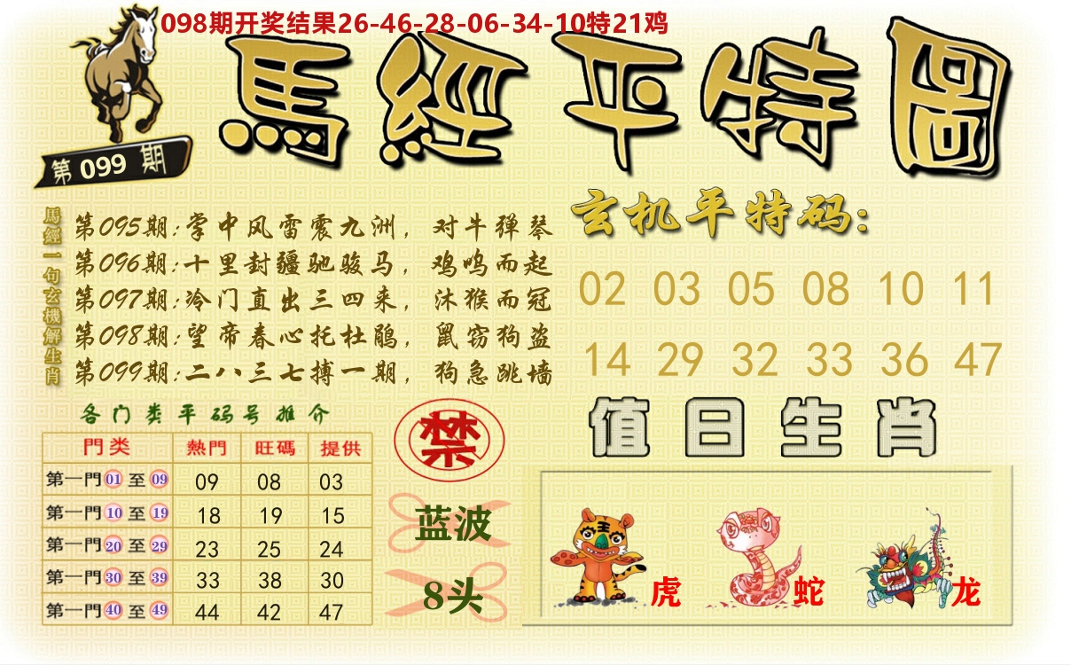 澳门平特图 第99期