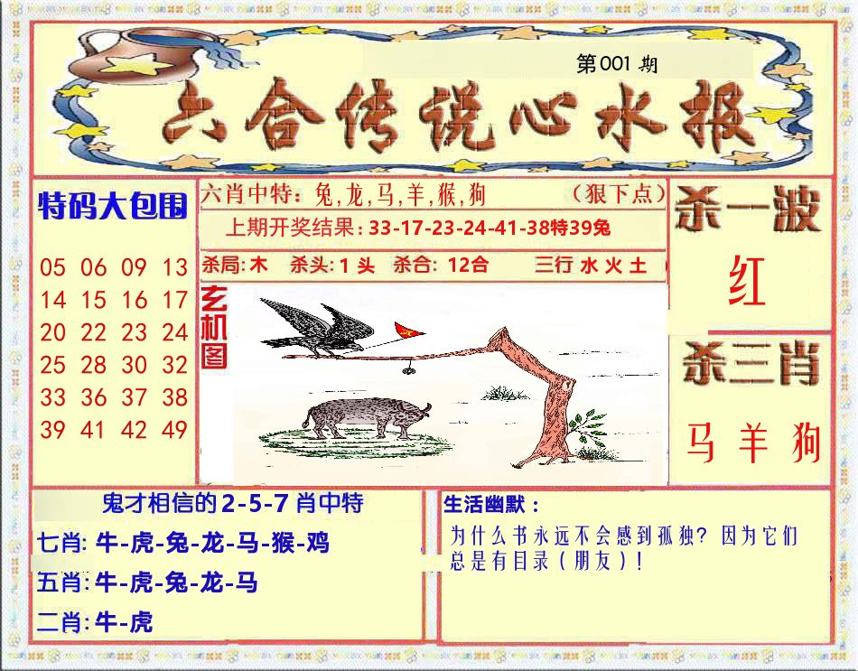 六合传说心水报 第1期