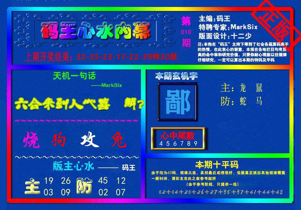 码王心水内幕 第10期