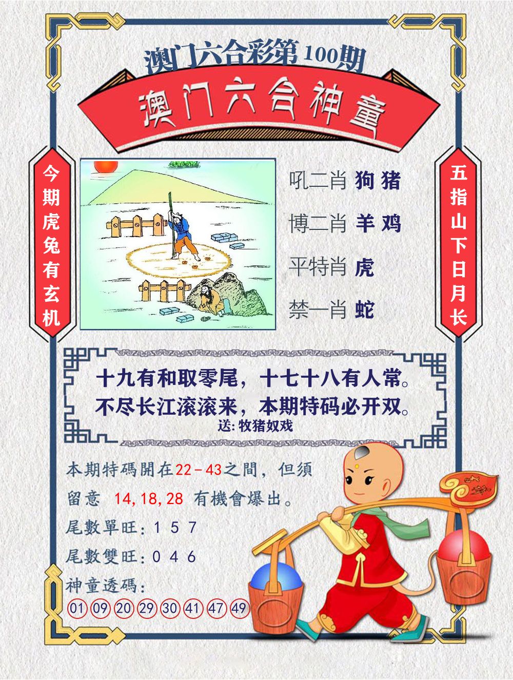 六合神童 第100期