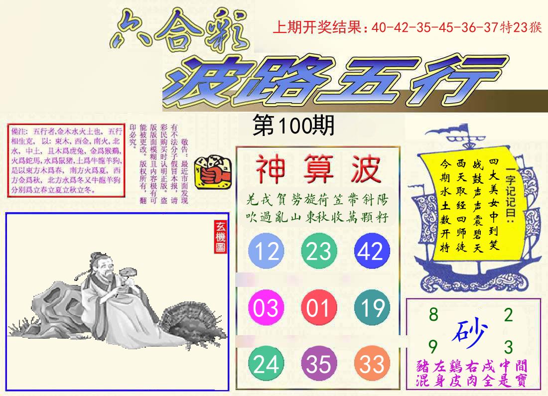 波路五行 第100期