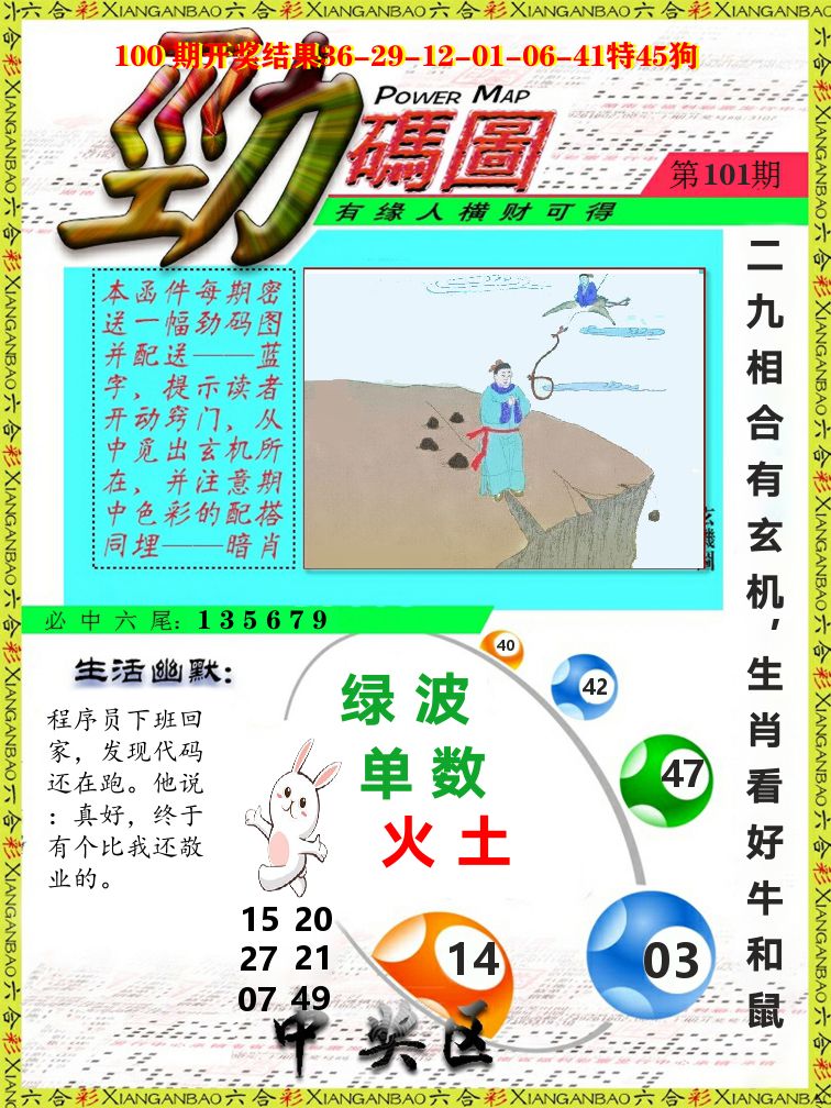 劲码图 第101期