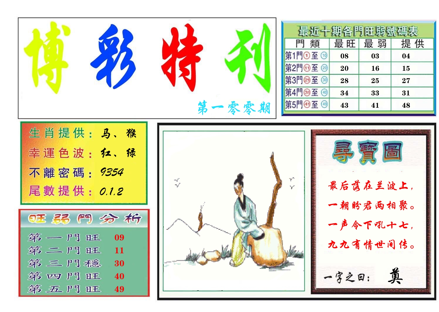 博彩特刊 第101期