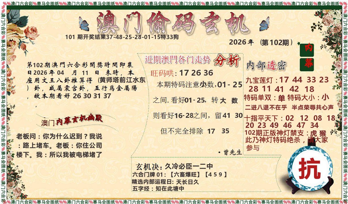 偷码玄机 第102期