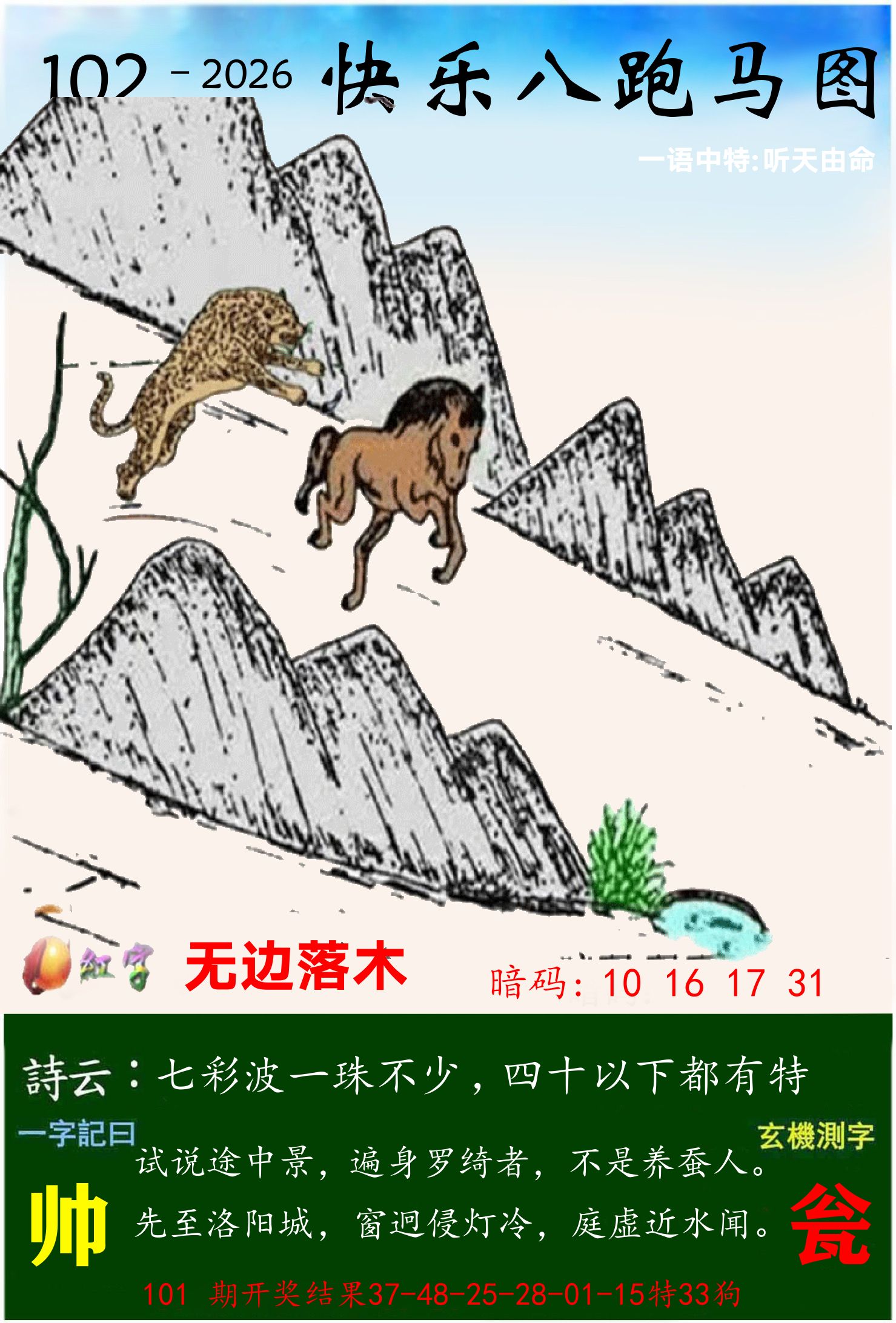 澳门跑马 第102期