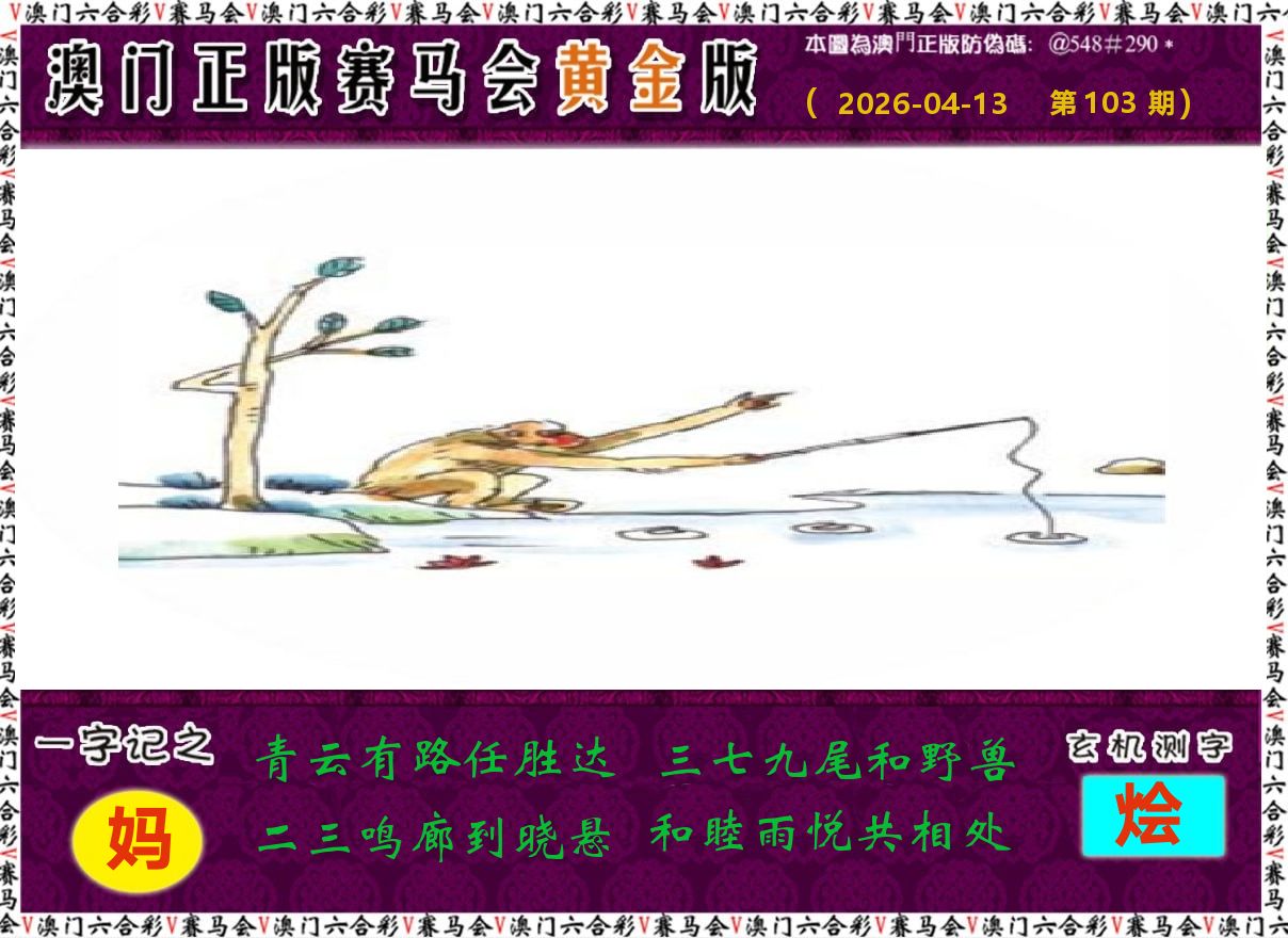 赛马会黄金版 第103期
