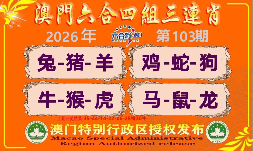 六合三连肖 第103期