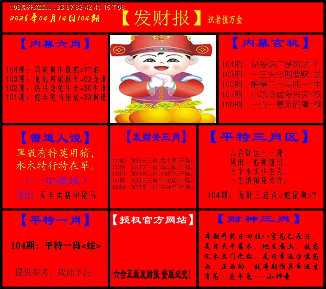 发财报 第104期