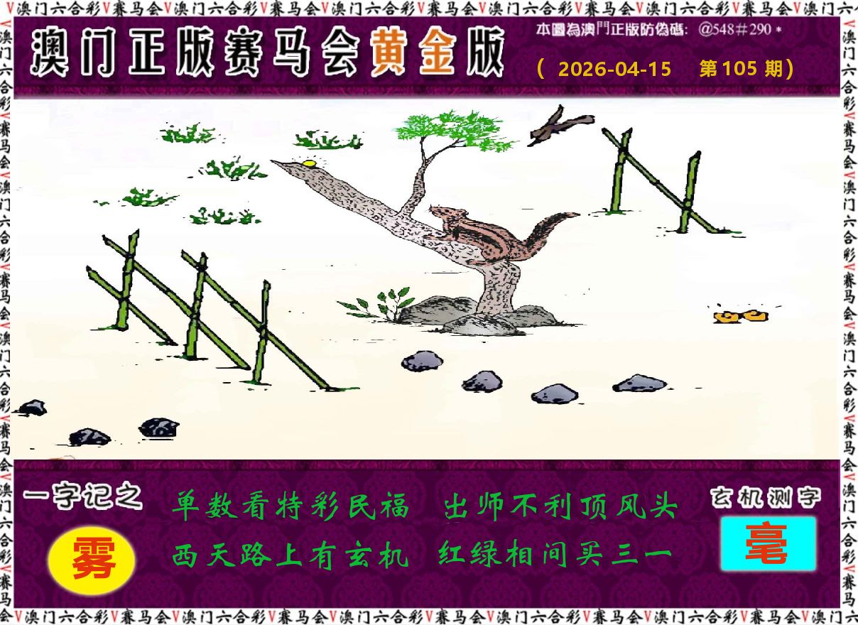 赛马会黄金版 第105期