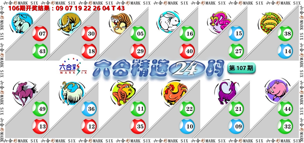 六合精选24码 第107期