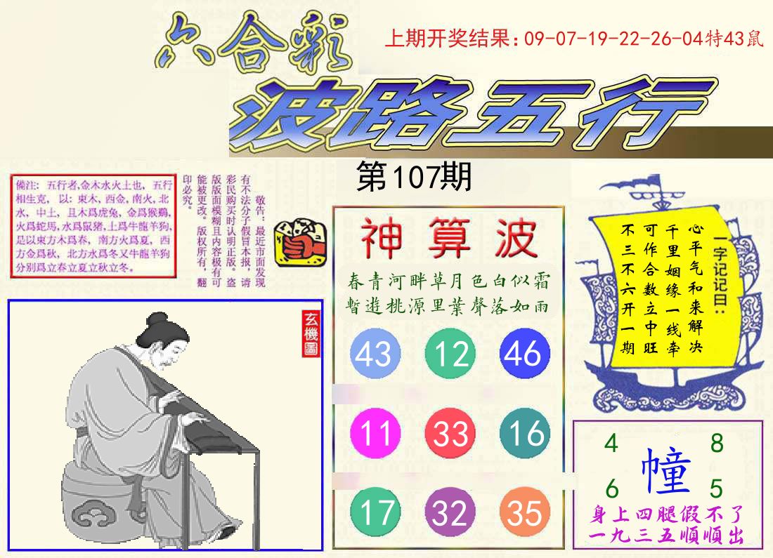 波路五行 第107期