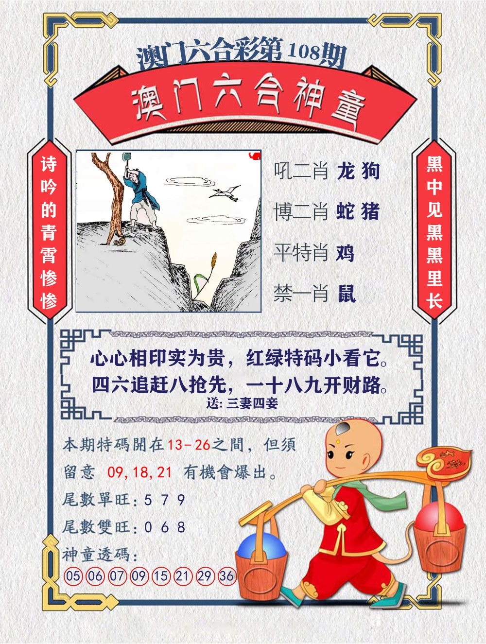 六合神童 第108期