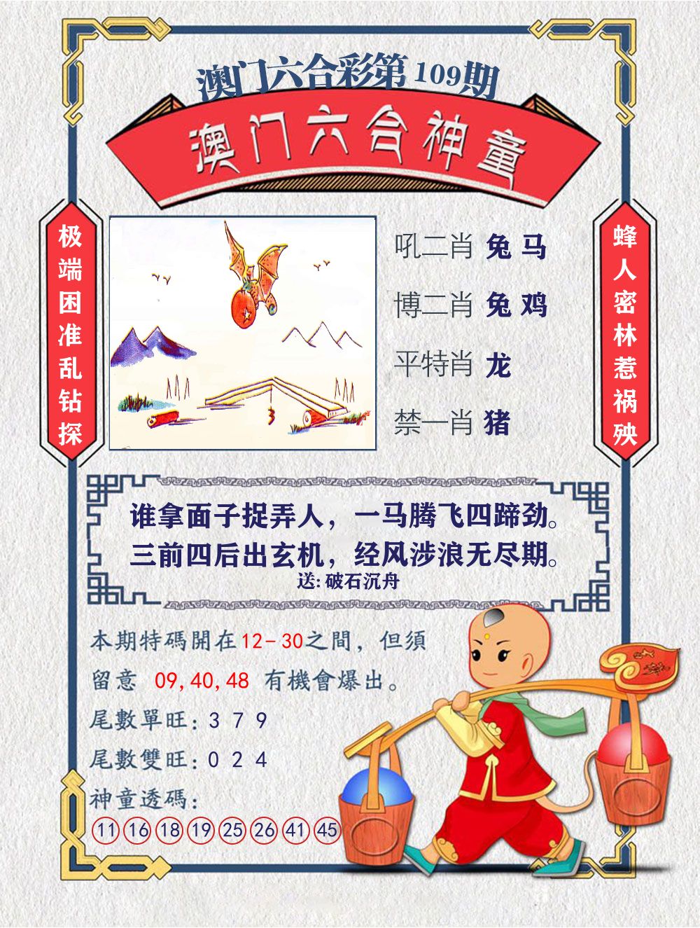 六合神童 第109期