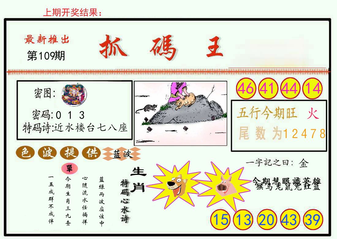 最新抓码王 第109期