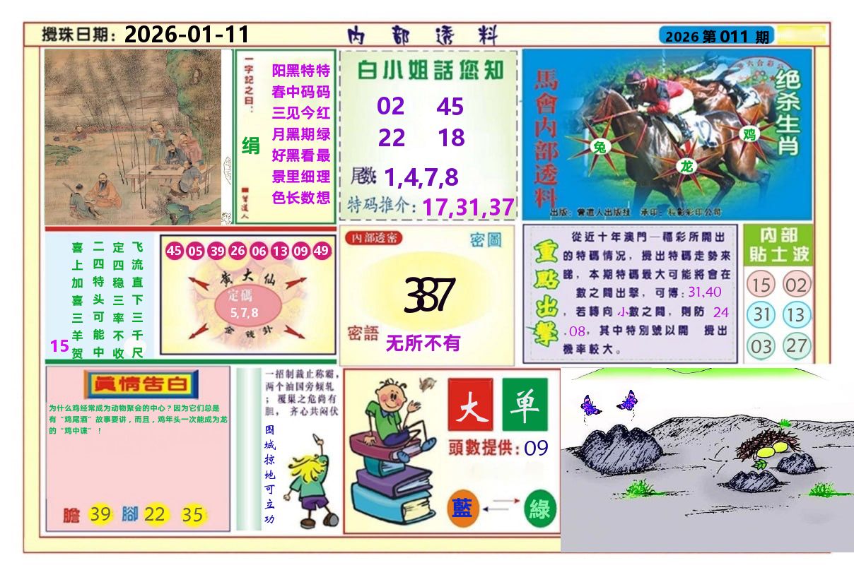 澳门内部透料A 第11期
