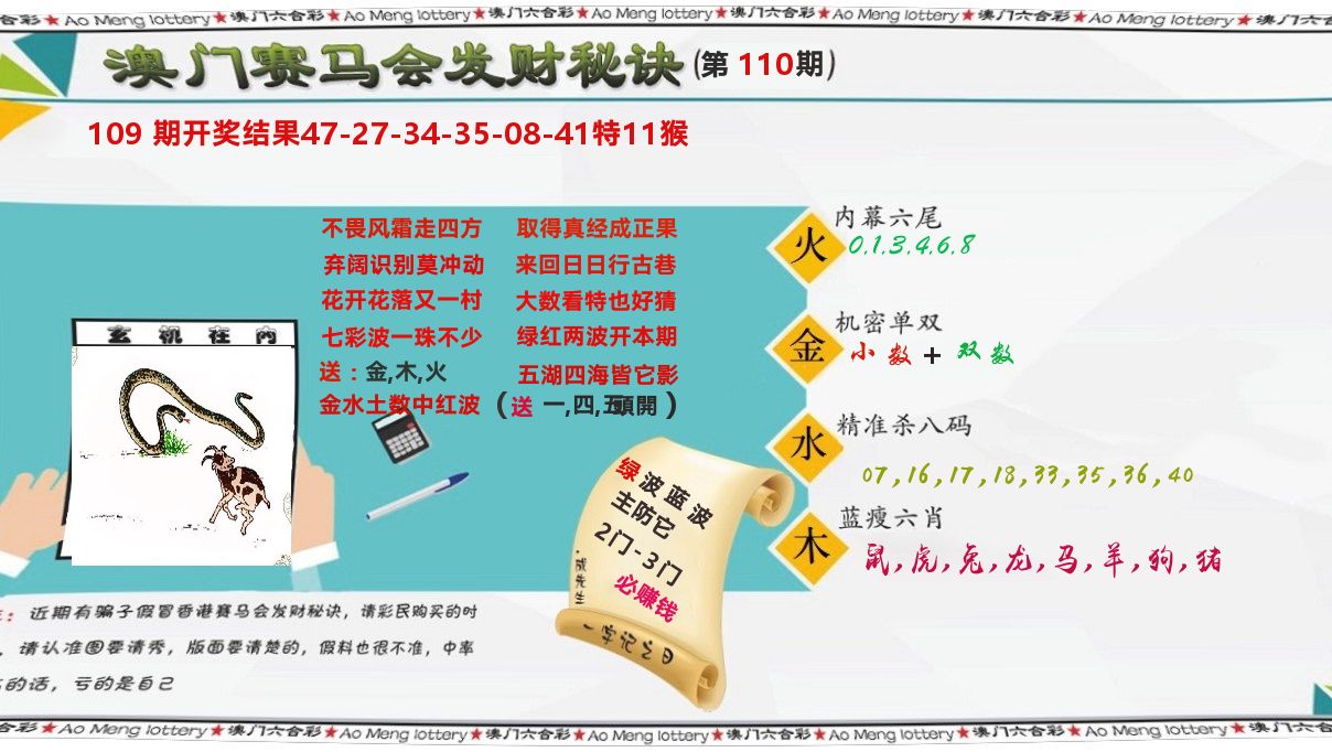发财秘诀 第110期