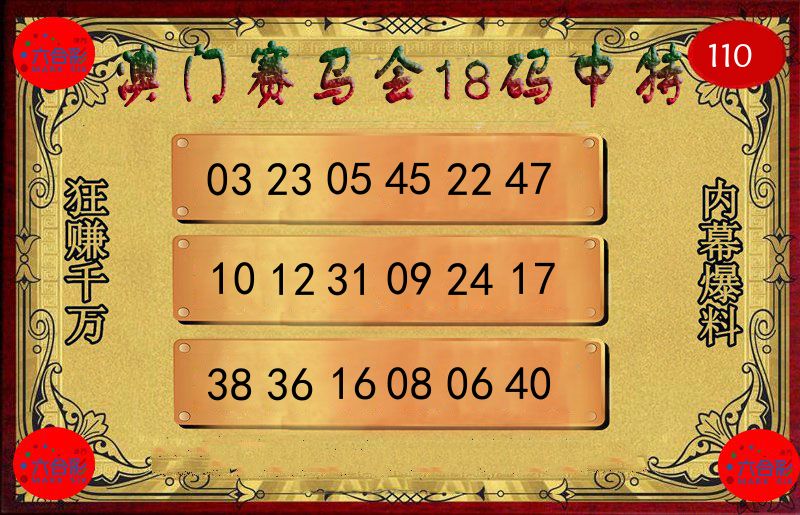 赛马会18码 第110期