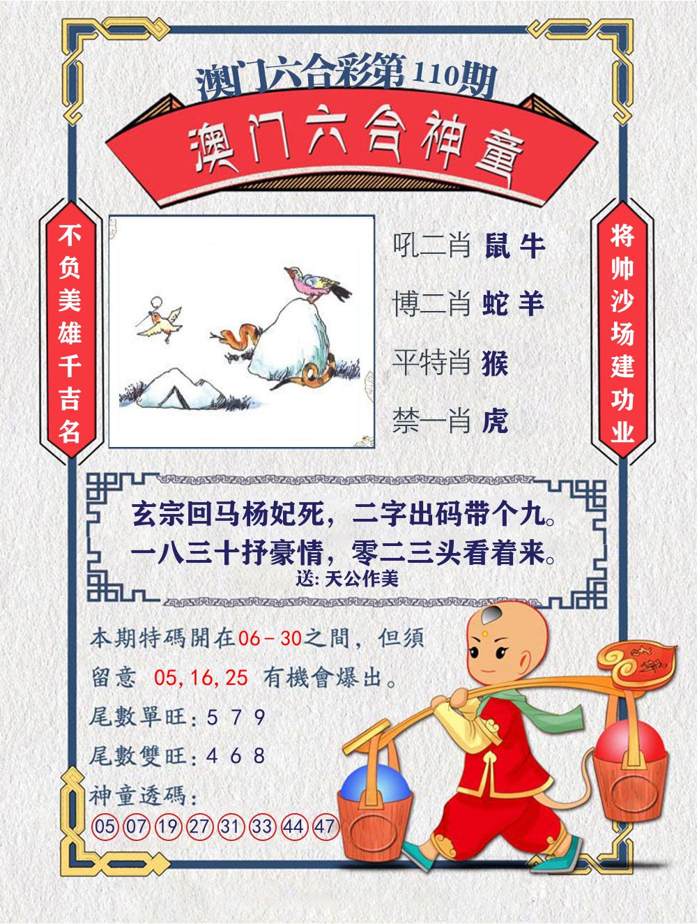 六合神童 第110期