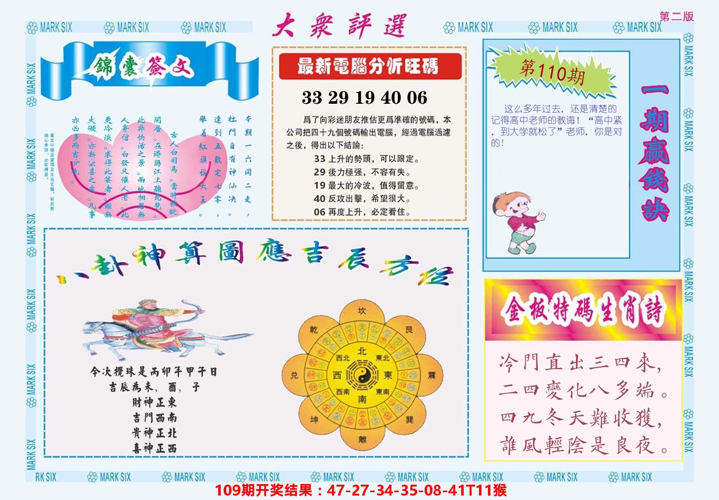 澳门大众评选B 第110期