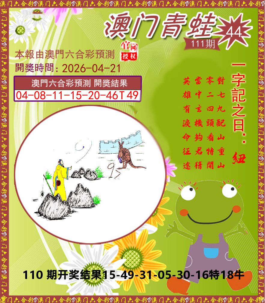 青蛙系列44 第111期
