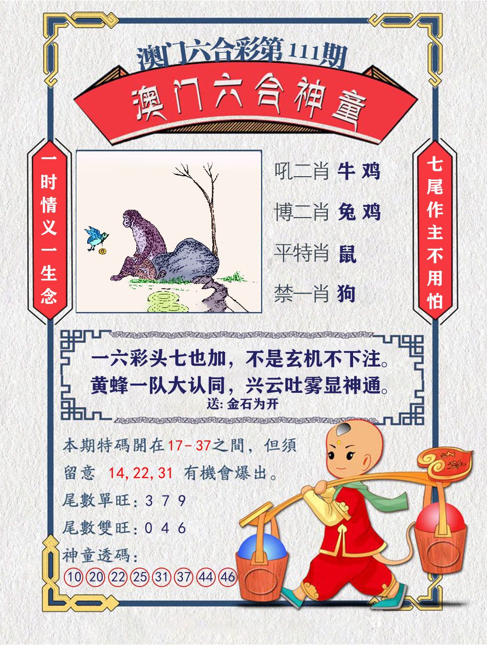 六合神童 第111期