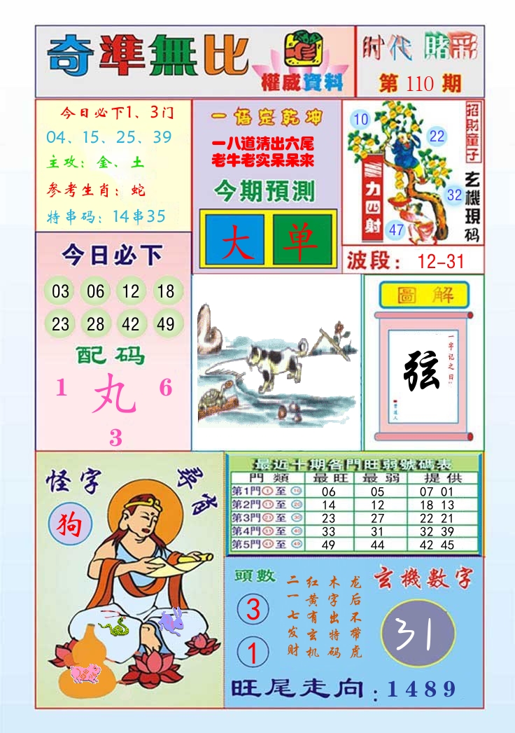 时代赌彩 第111期
