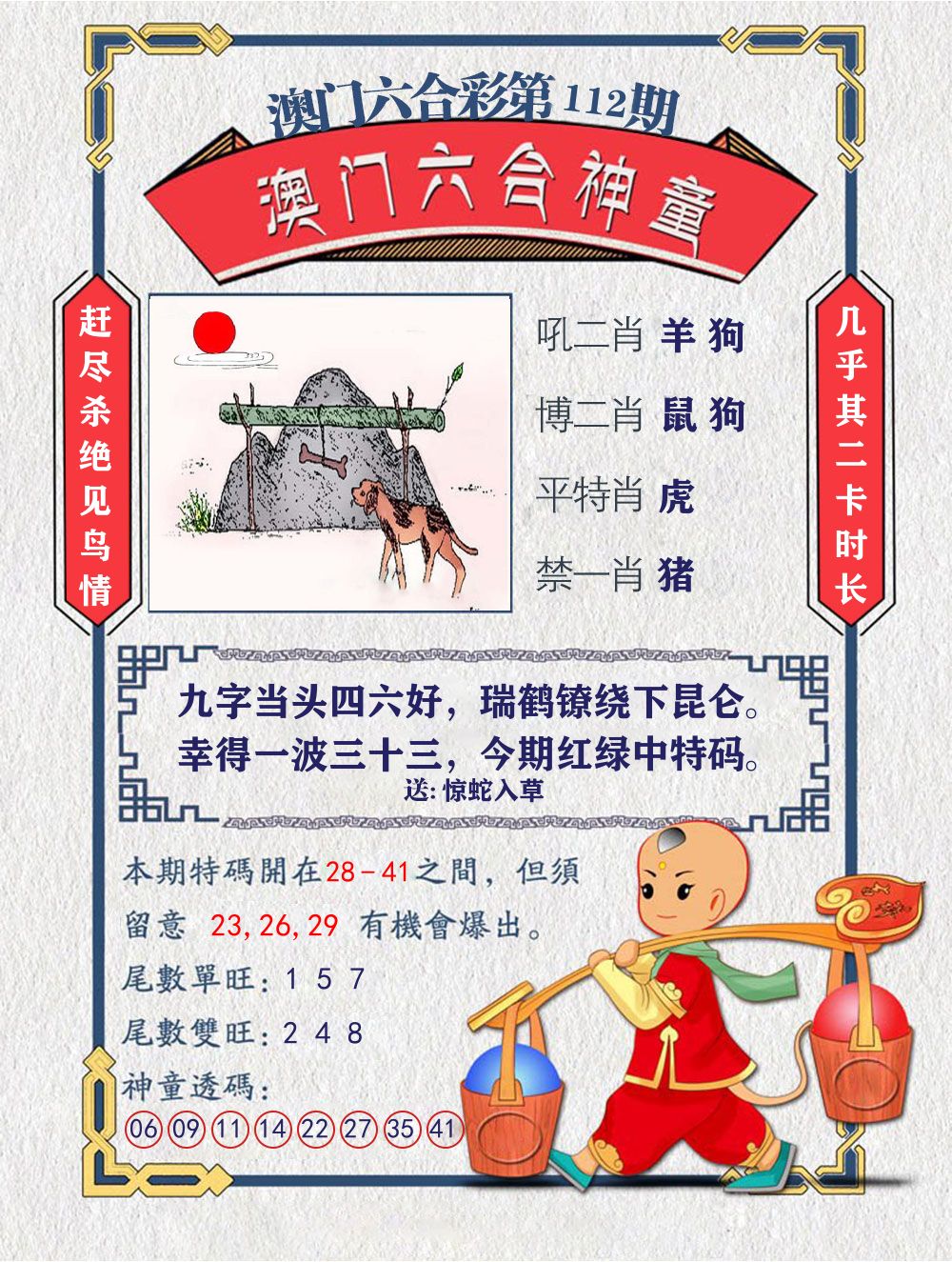 六合神童 第112期