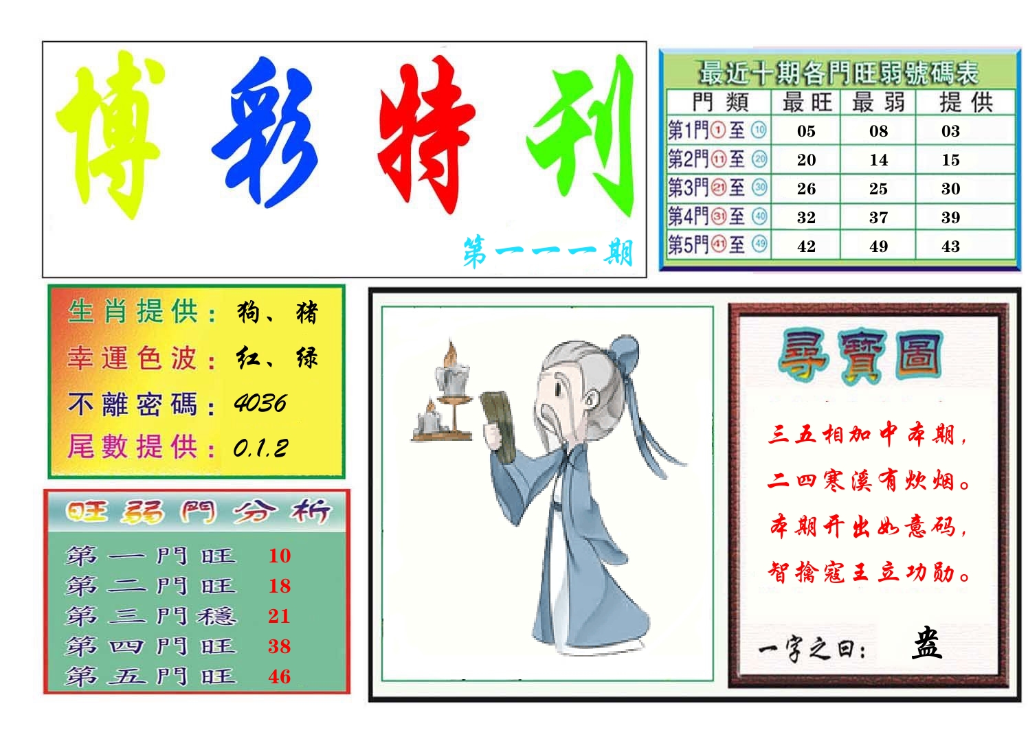 博彩特刊 第112期