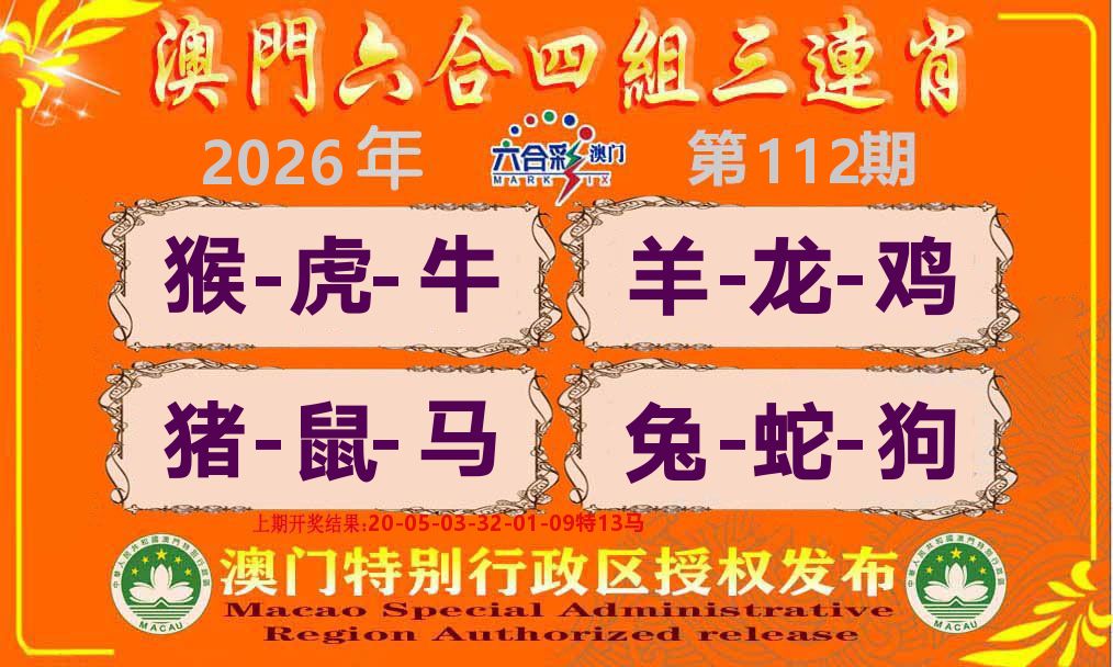 六合三连肖 第112期