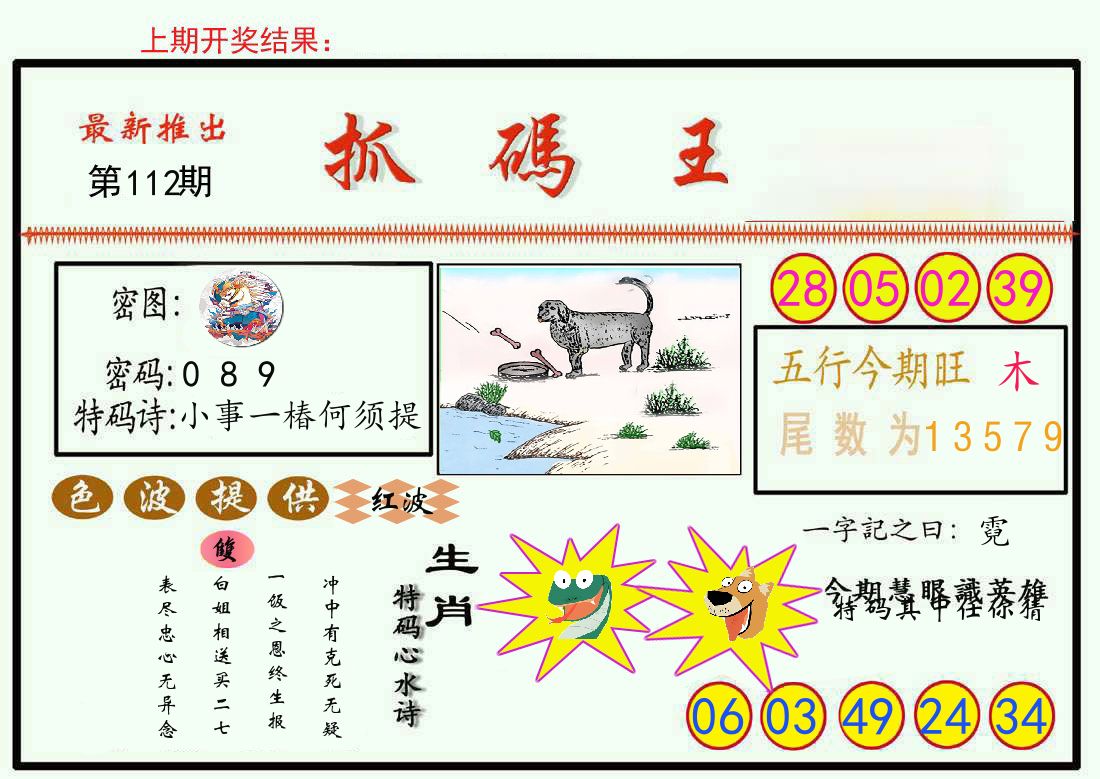 最新抓码王 第112期