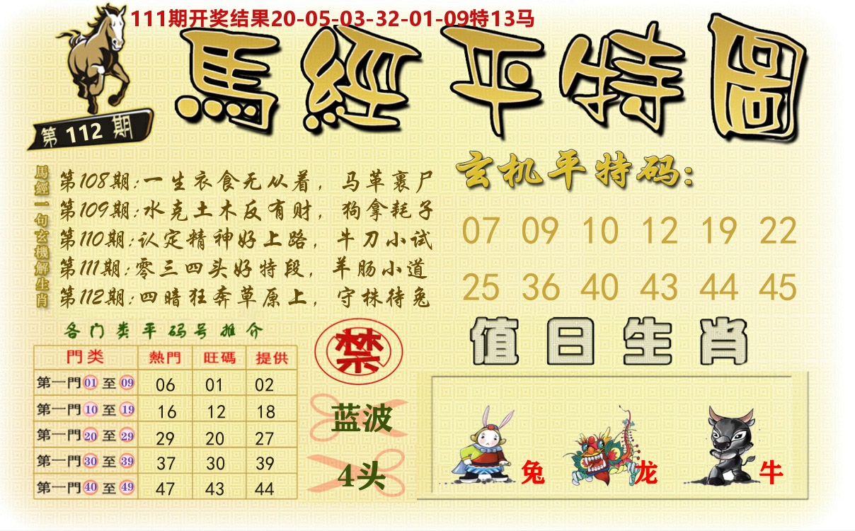澳门平特图 第112期
