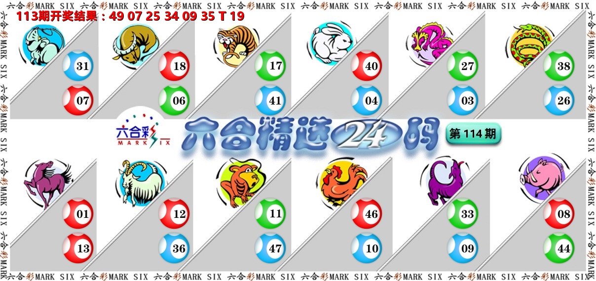六合精选24码 第114期