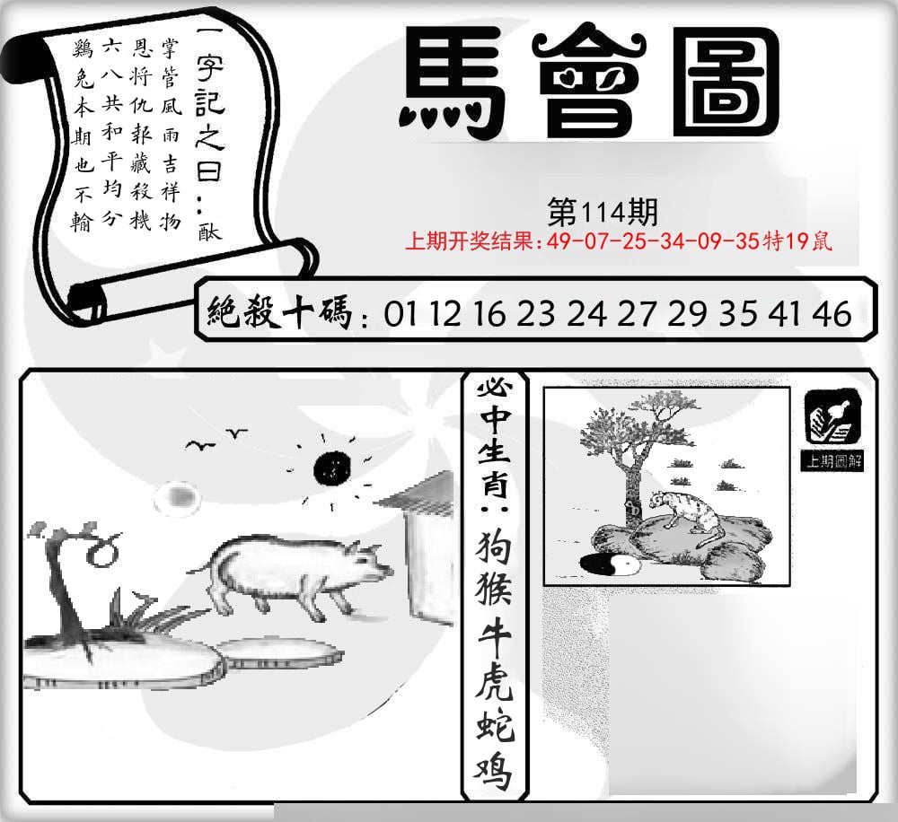 马会图 第114期