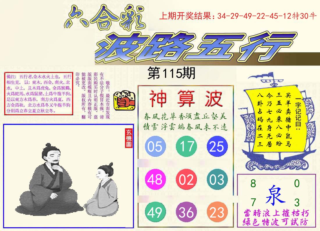 波路五行 第115期