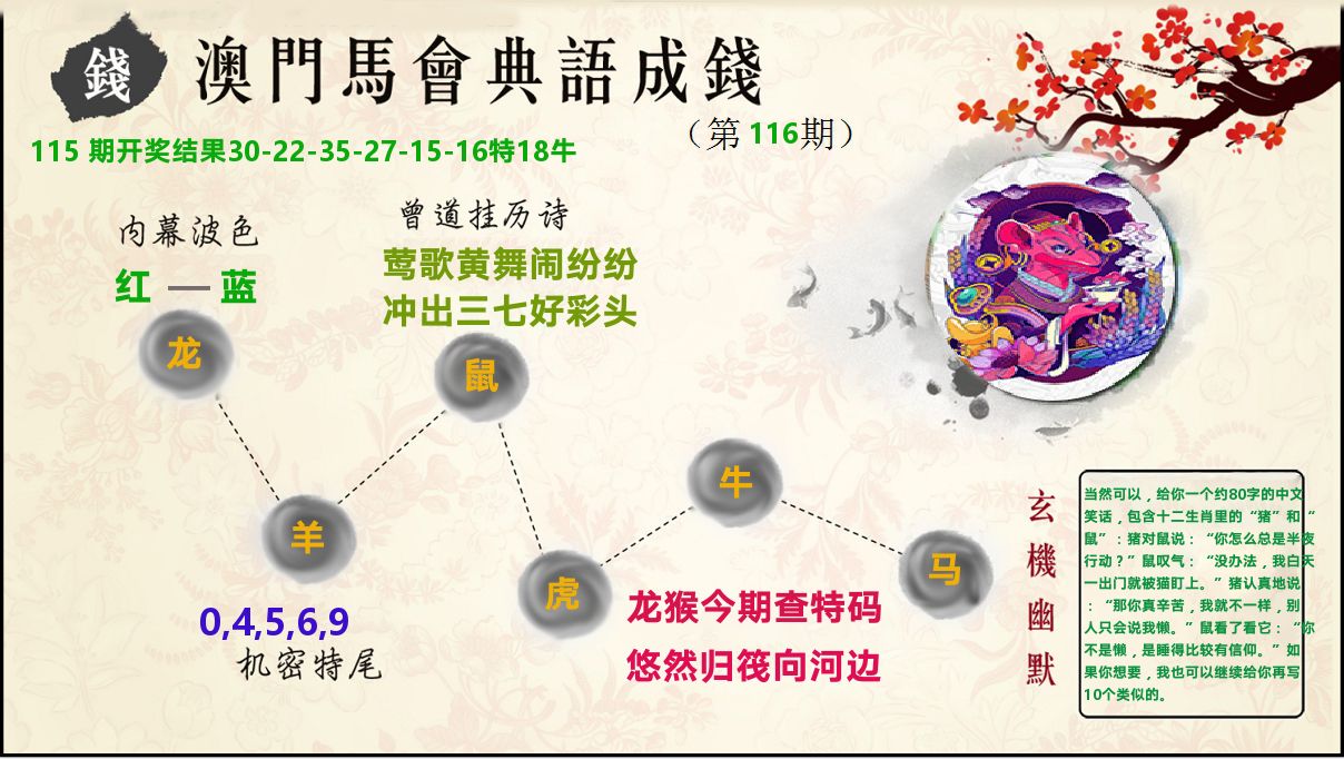 典语成钱 第116期