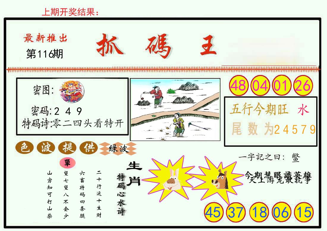 最新抓码王 第116期