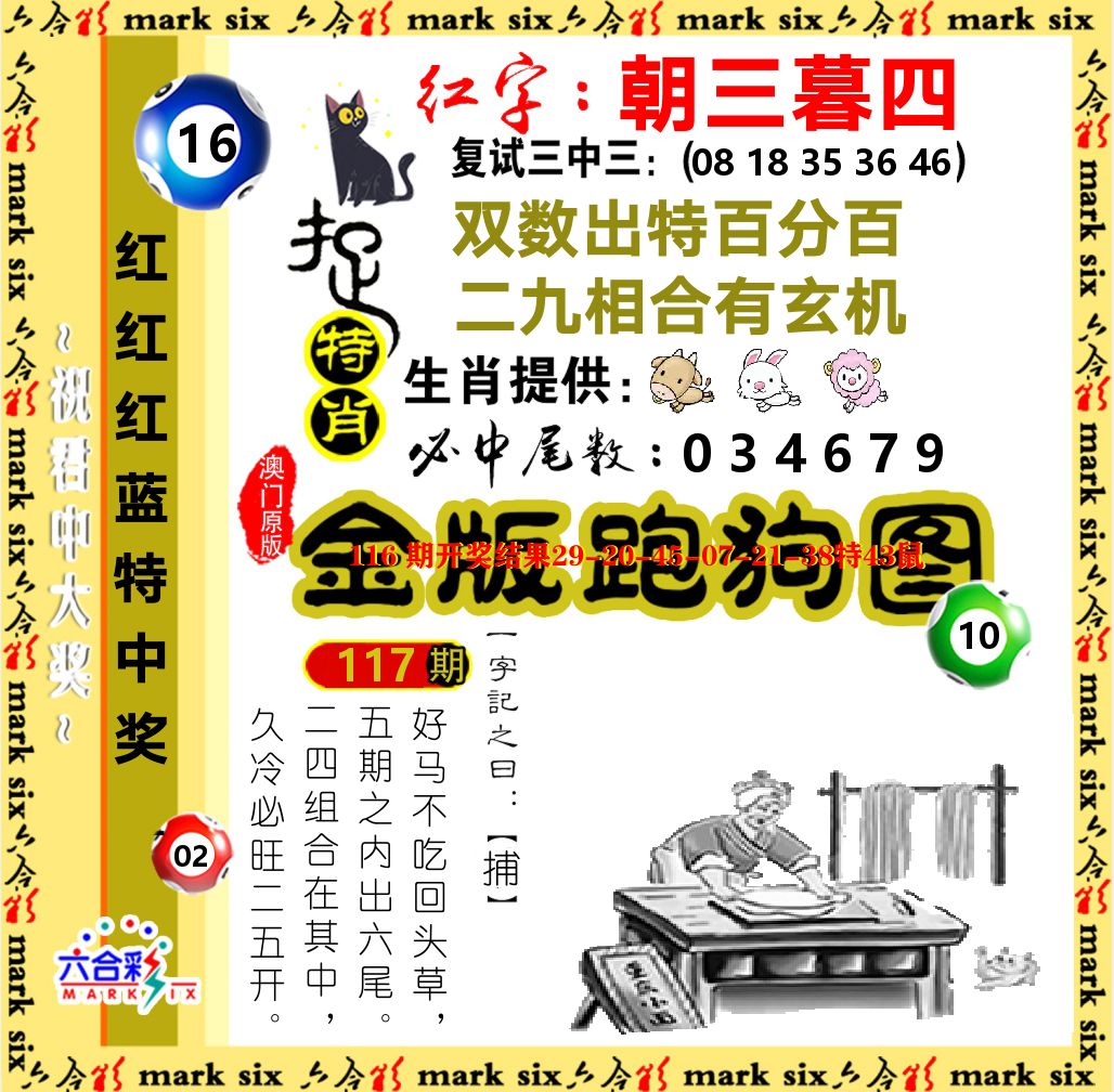金版跑狗图 第117期