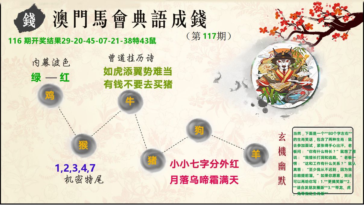 典语成钱 第117期