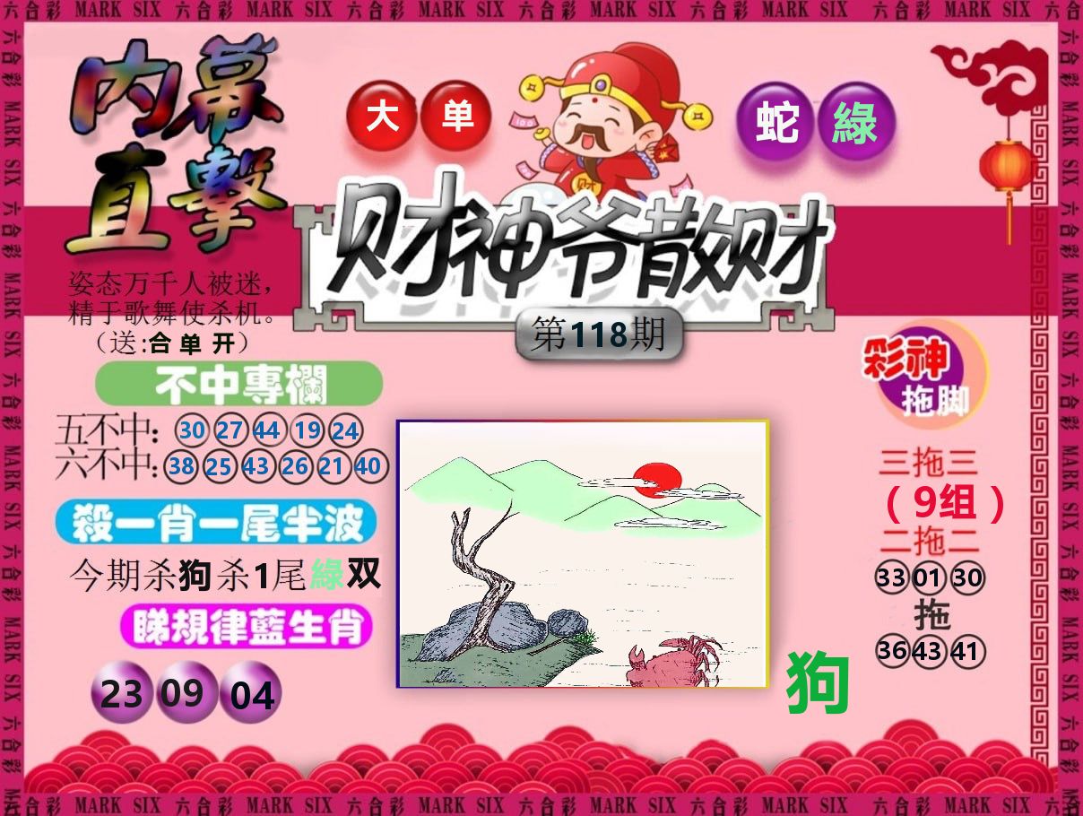 财神爷散财 第118期