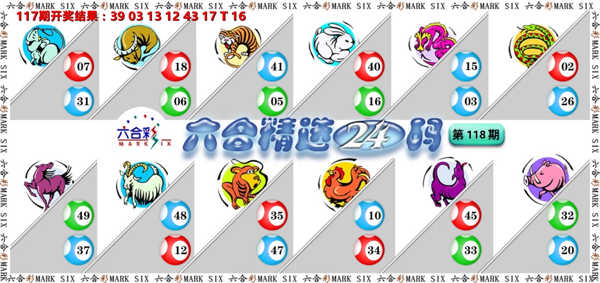 六合精选24码 第118期