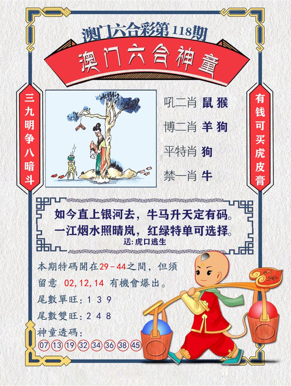 六合神童 第118期