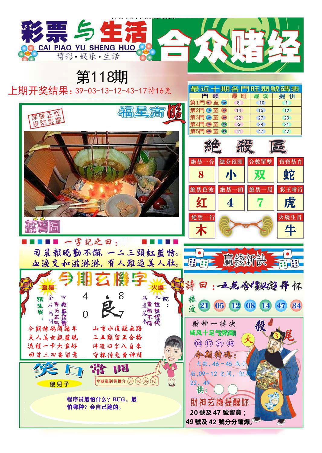 合众赌经 第118期