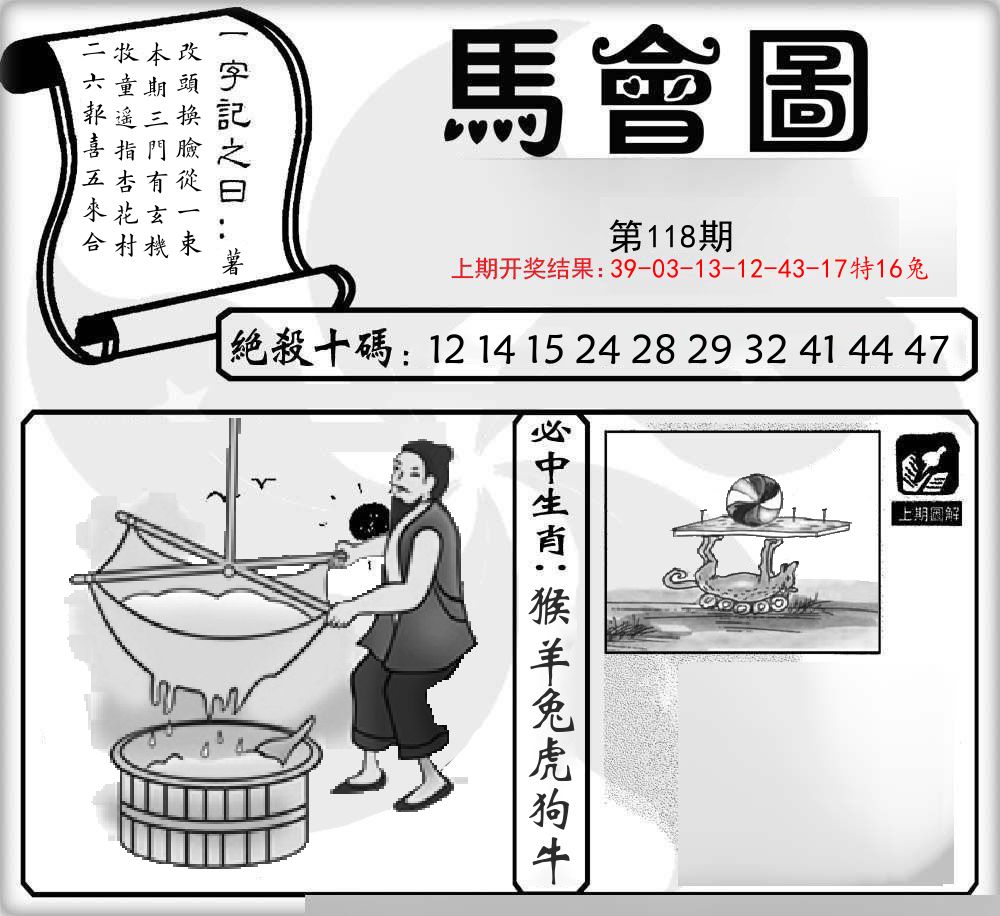 马会图 第118期