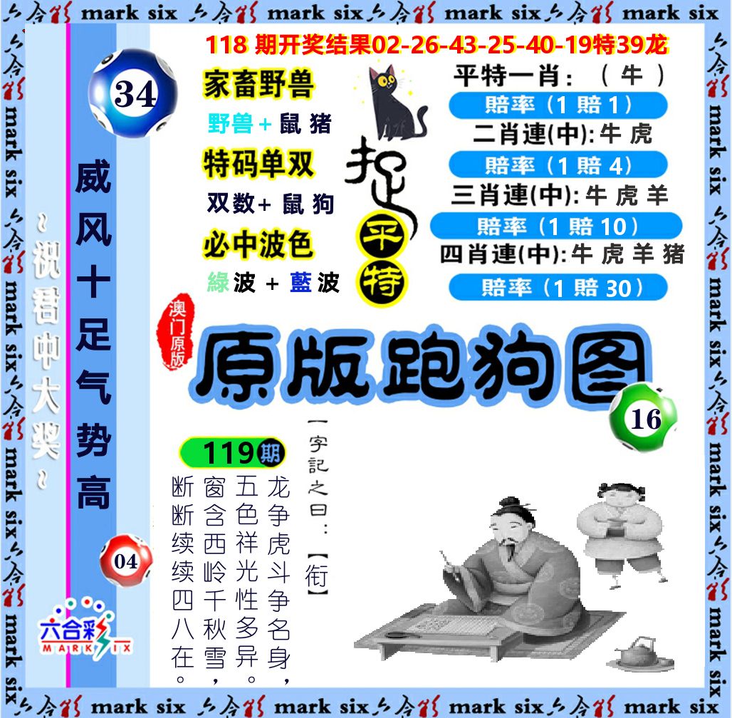 原版跑狗图 第119期