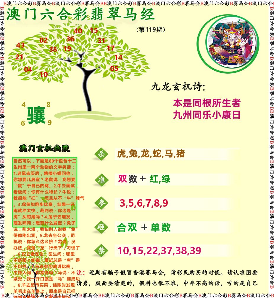 翡翠马经 第119期