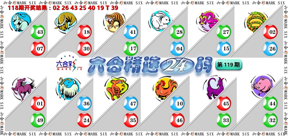 六合精选24码 第119期
