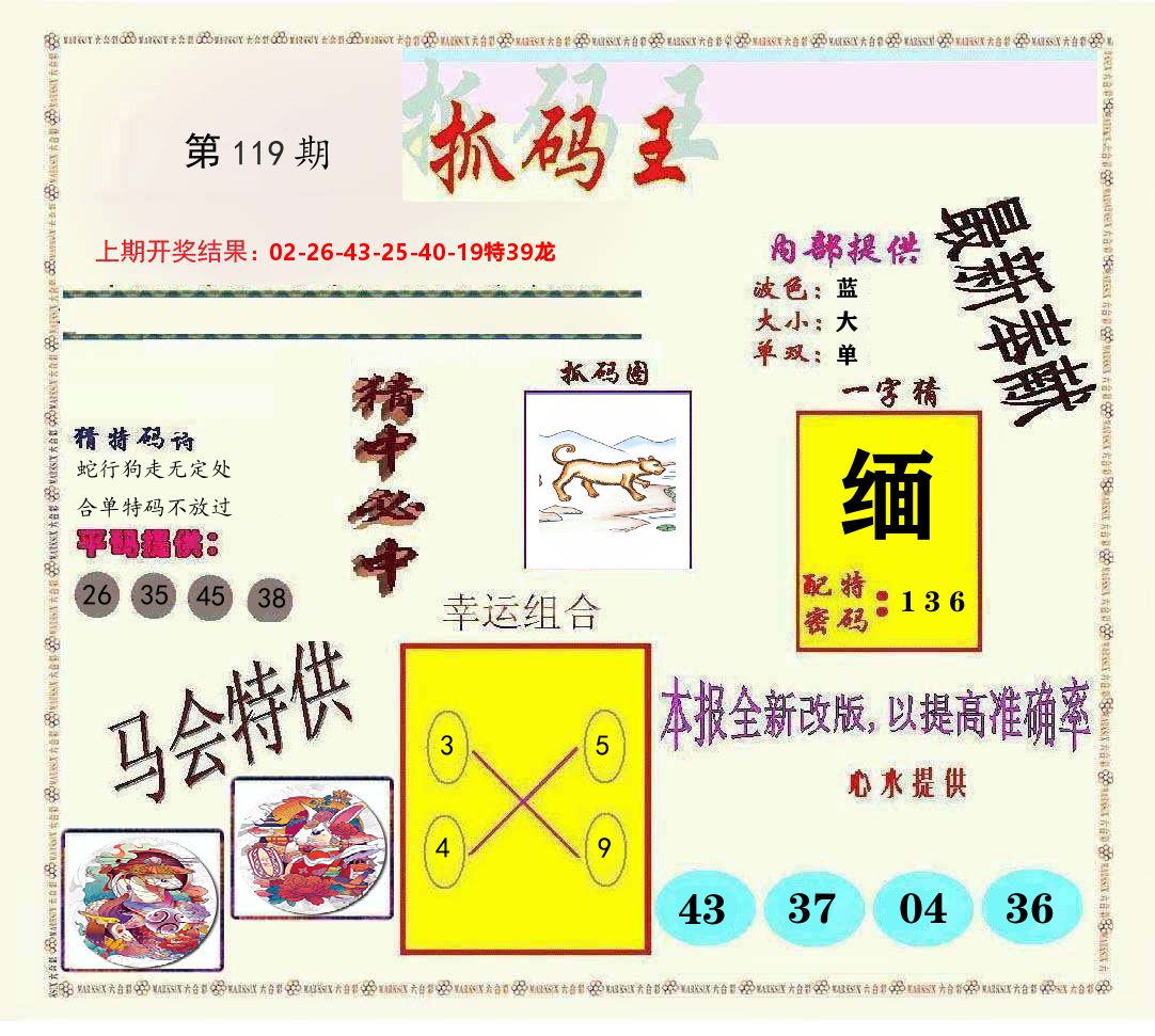 抓码王 第119期