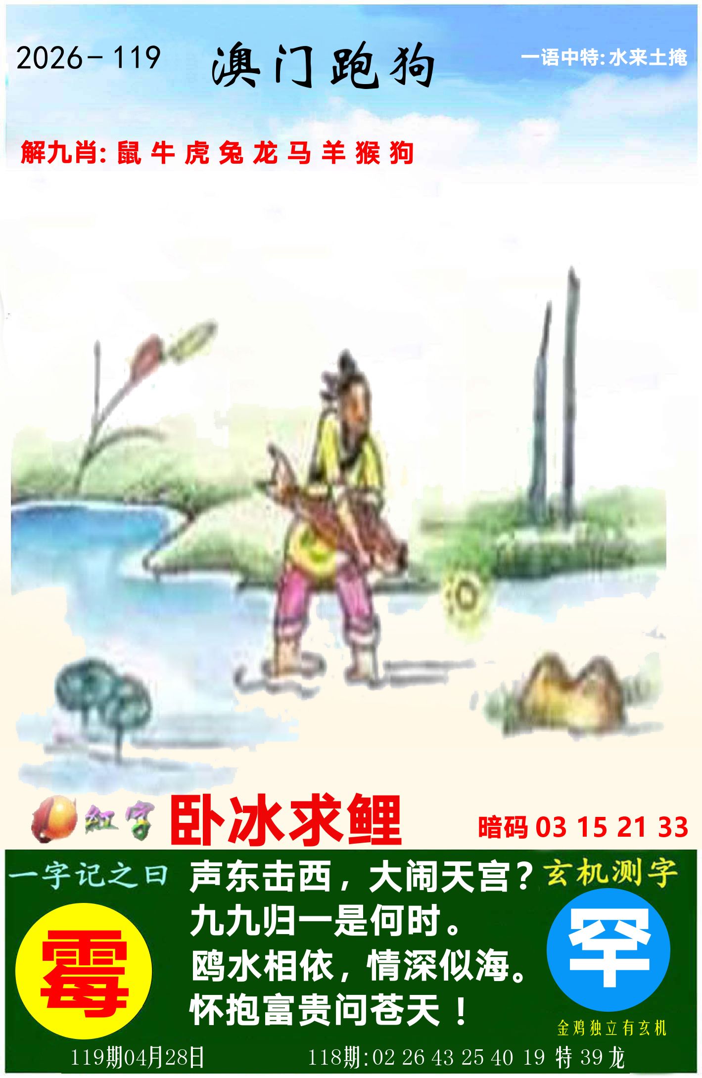 澳门跑狗图 第119期