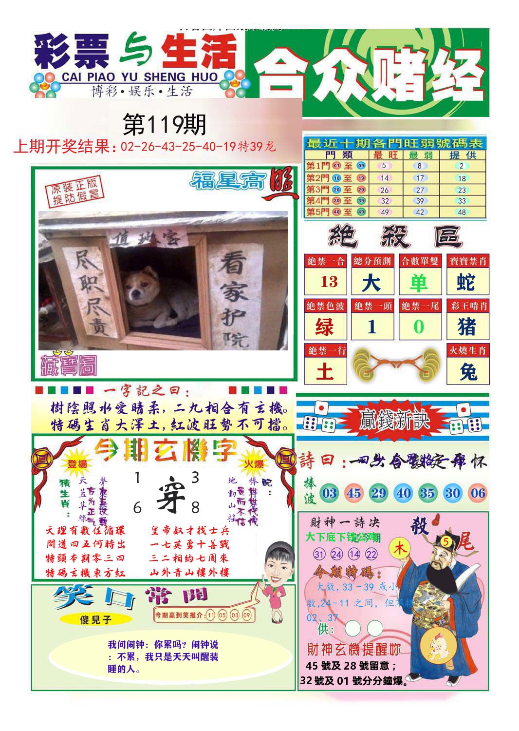 合众赌经 第119期